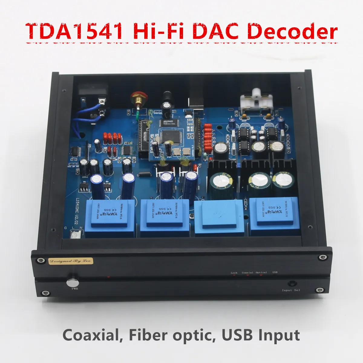 Tda1541 hifi audio dac decoder mit digitalem koaxial/faser optischer usb eingang digitaler analoger konverter Image