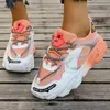 2022 heißen Sommer Frauen Plattform Turnschuhe vulkan isieren rosa orange Mode Casuals Höhe zunehmende weibliche klobige Damen Schuh