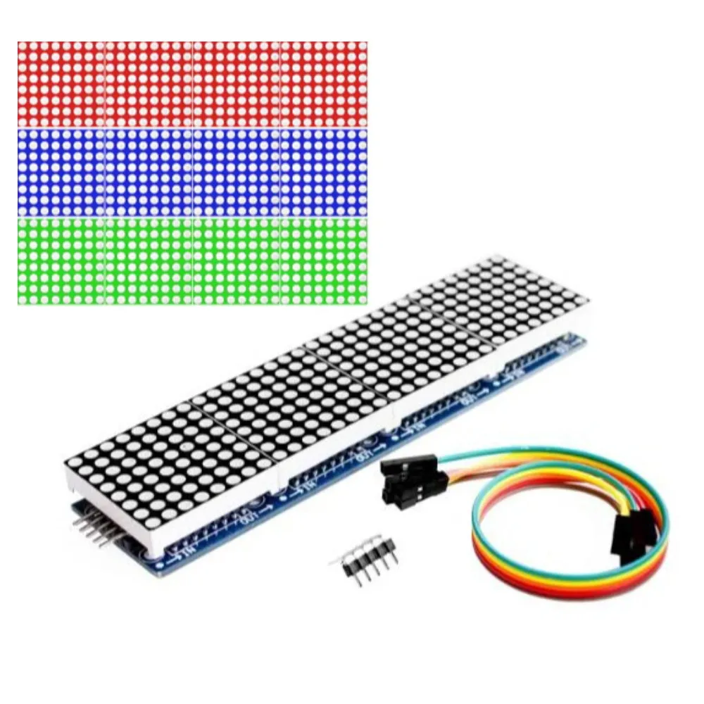 MAX7219 Dot Matrix Modul Mikrocontroller 4-in-1-Display mit 5P Leitung Image