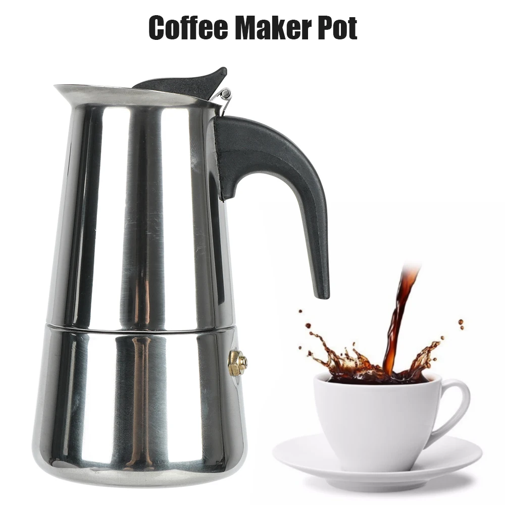 2/4/6/9 Tassen Kaffeekanne für die Küche Mokka Espresso Latte Herd Filter Kaffee maschine Kanne Moka Kaffee maschine Edelstahl