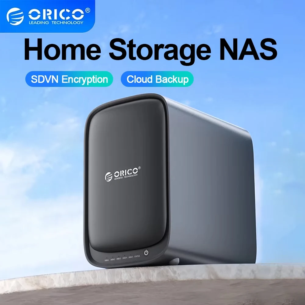 ORICO 2/5 Bay NAS MetaBox Home Storage 3,5" Typ-C Network Attached Storage Support Remote Access Share Data Private Cloud Image