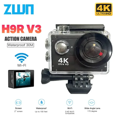 Action-Kamera Ultra HD 1080P 4K/30fps WiFi 2,0-Zoll-Bildschirm 170D 30M Unterwasser wasserdichte Videoaufzeichnung Sport Extreme Pro Cam