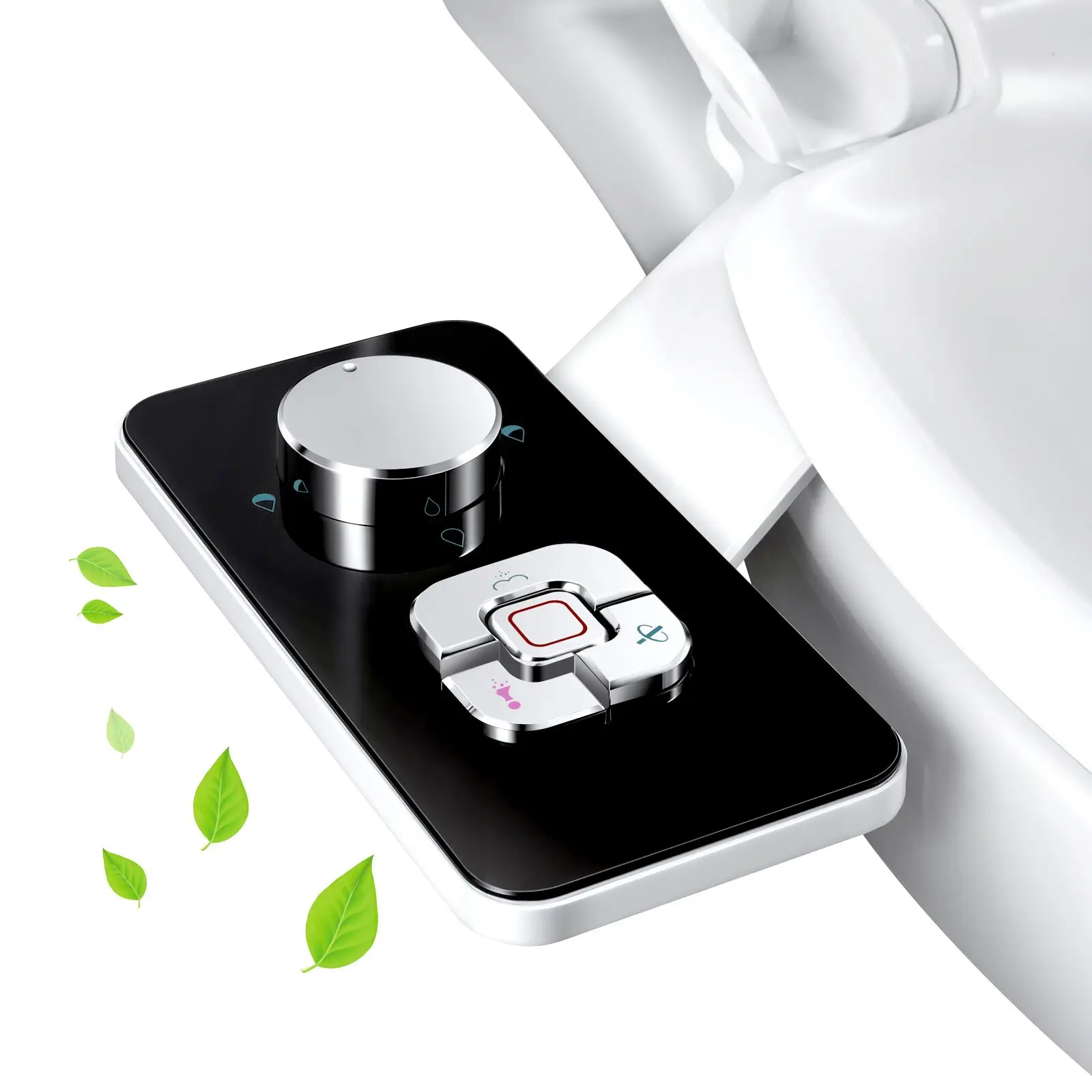 SAMODRA Bidet-Aufsatz, nicht elektrischer Bidet-Toilettensitz-Aufsatz für Kaltwasser mit Druckregelung, einziehbar, selbstreinigend