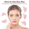 Natürliche Rose Jade Gua Sha Gouache Schaber Massage gerät für Gesicht Körper Gesichtshaut Lifting Falten entfernen Beauty Spa Care Tools