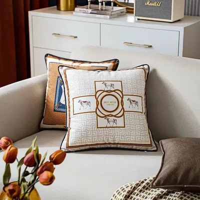 Luxus Samt Kissen bezug mit Pferd Design, moderne Kissen bezug für Wohnzimmer, Schlafzimmer, Auto, Image