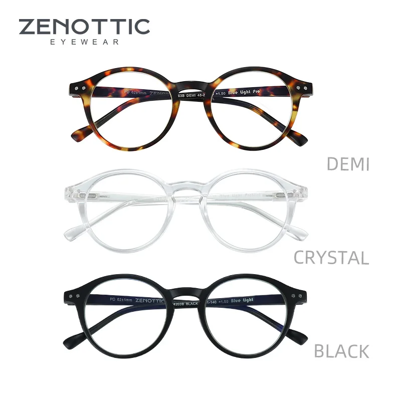 ZENOTTIC Anti-Blaulicht-blockierende Lesebrille für Damen und Herren, blendfrei, presbyopische Computerbrille, Dioptrien von +0 bis +4,0 Image
