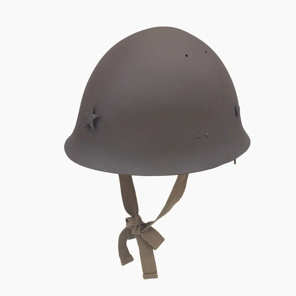 Japanischer Helm aus dem 2. Weltkrieg, japanischer Stil 90er-Stahlhelm, Nachbildung der japanischen Armeeausrüstung aus dem Zweiten Weltkrieg, JAP Soldier Equip Image