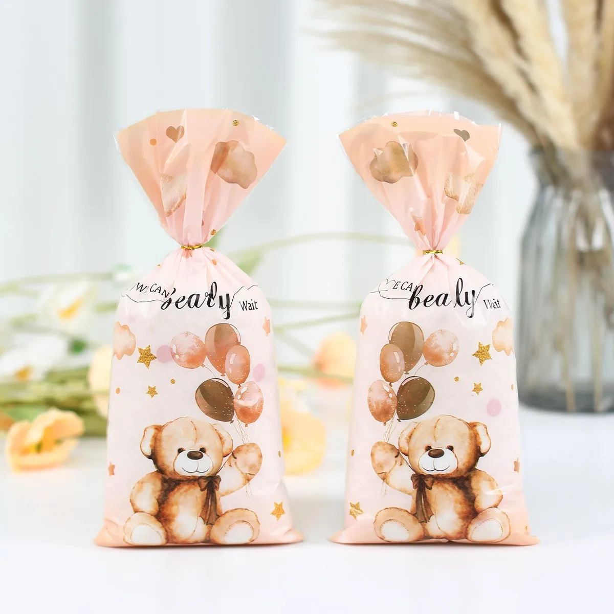Teddybär Geschenktüten Geburtstag Party Dekoration Kinder Geburtstag Süßigkeiten Cookie Taschen Hochzeit Geburtstag Verpackung Taschen Baby Dusche Dekor Image