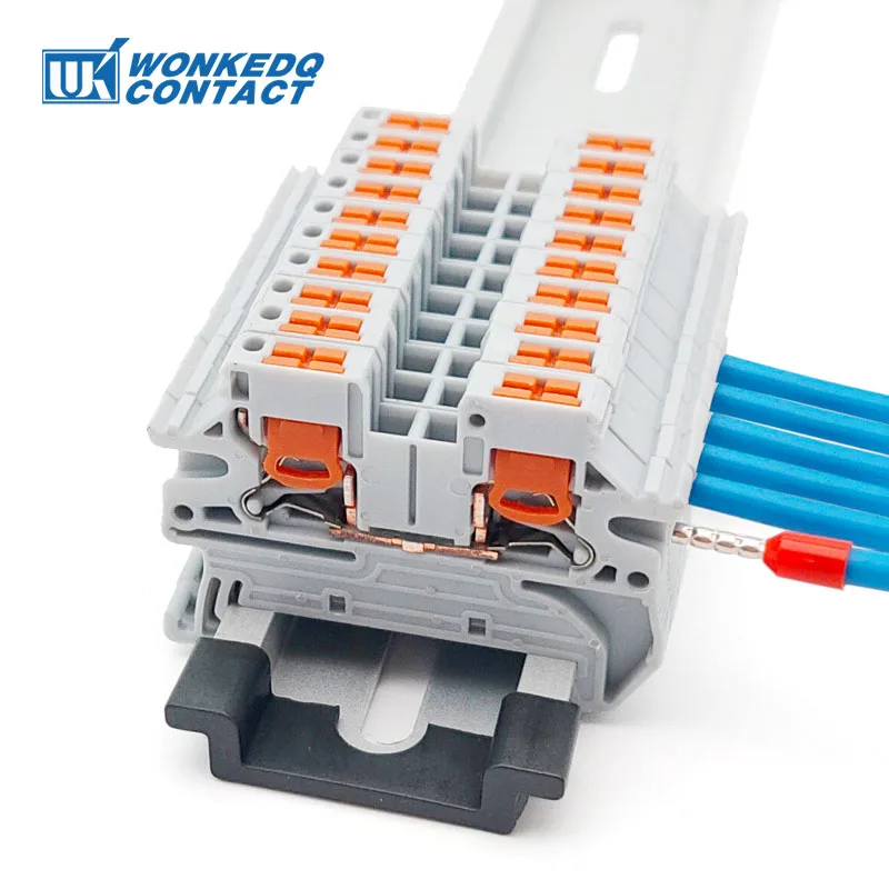 PTV2.5 Seitlicher Eingangsklemmenblock Steckverbinder DIN-Schienenmontage 2,5 mm2 Verkabelung Elektrostecker PTV 2,5 Image