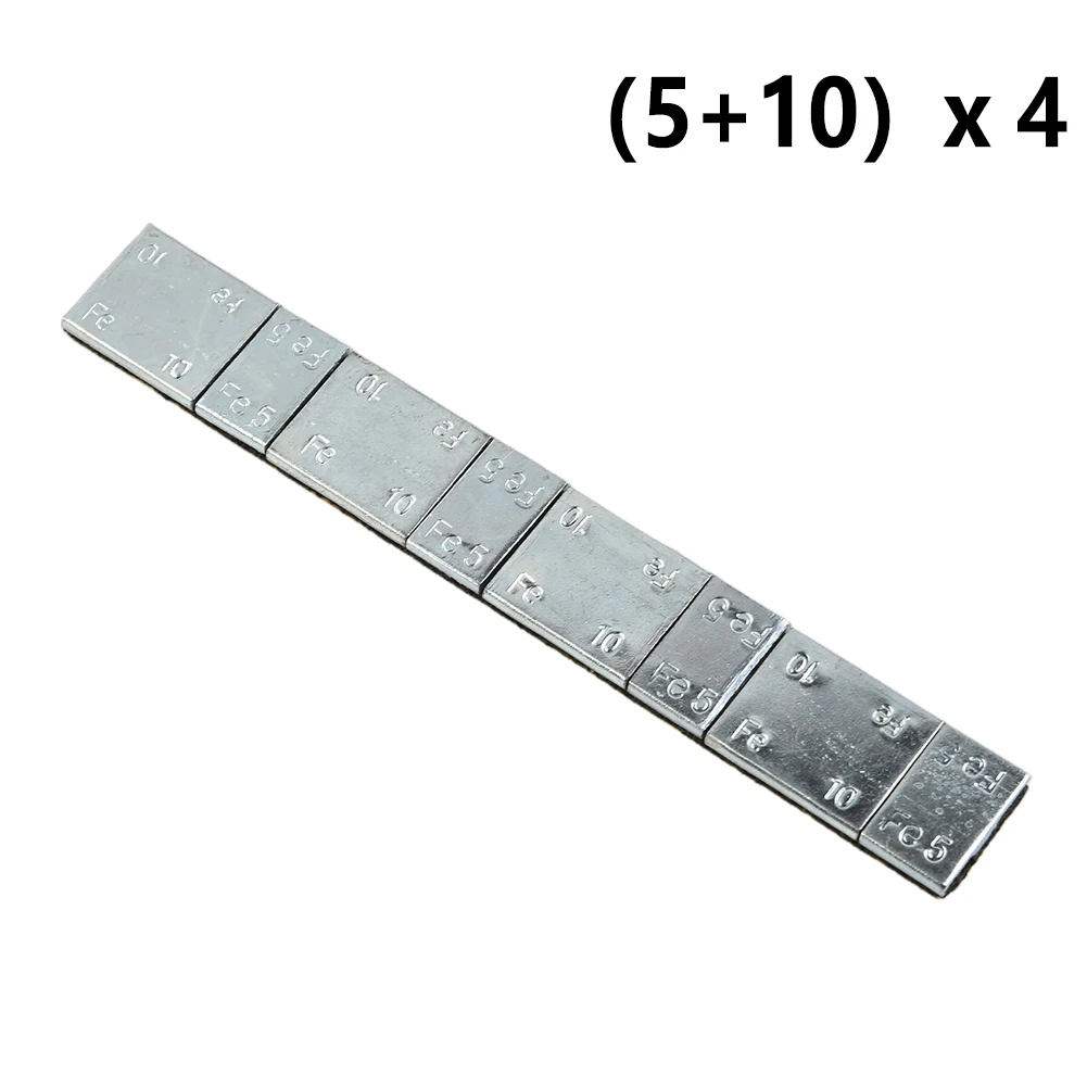 60g Gegengewicht block mit selbst klebendem Gummi rad Chassis Gegengewicht Rad ausgleichs block Gewicht Eisen rad Reifen ausgleicher Image