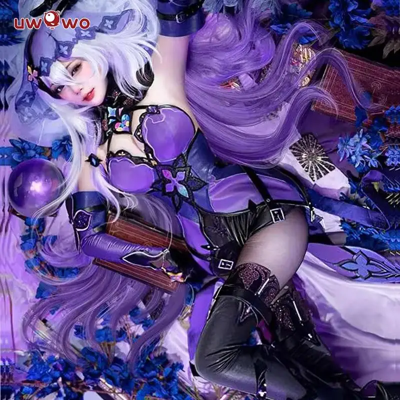 AUF LAGER UWOWO Honkai Star Rail Black Swan Cosplay Kostüm Lila Kleid Halloween kostüm