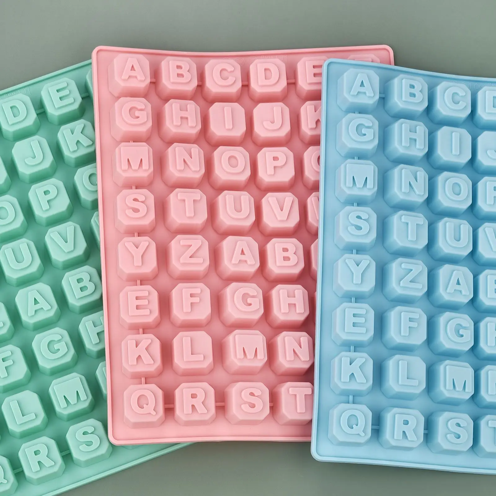 48-Buchstaben Enghish Alphabet Buchstaben Silikonform Seifenform Kuchen Cupcake Backen Backformen Schokolade Seife Diy Dekorieren Werkzeuge Form Image