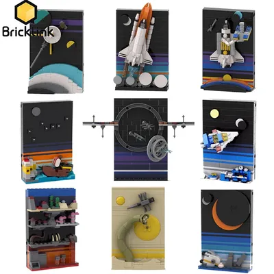 Bricklink 21340 Star Movie Tales of the Space Age Postkarte Classic Space Dune Arrakis Stargates Subnauticas Bausteine Spielzeug Image