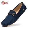 YRZL Loafer für Herren, lässig, modisch, Wildleder, Herrenschuhe, leicht, weich, echtes Leder, Mokassins, Slip-on-Fahrschuhe für Herren, Größe 48