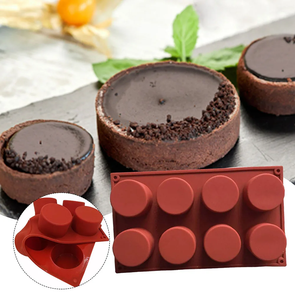 8 loch Silikon Kuchen Form Tablett Pfannen Runde Backform Küche Silikon Antihaft Backformen Wiederverwendbare Kuchen Formen Backen Werkzeuge