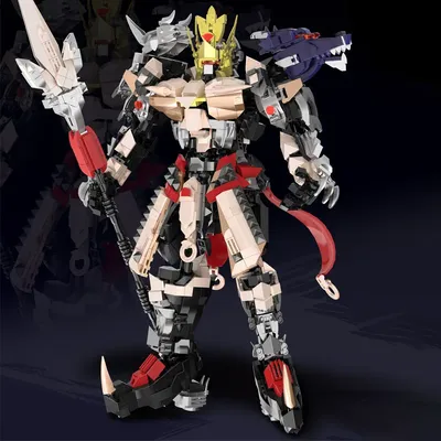 Kreative Mechanische Mech Bausteine Alten Chinesischen Krieger Held Mecha Ziegel Stadt DIY Montieren Dekorative Spielzeug Für Jungen Geschenk Image