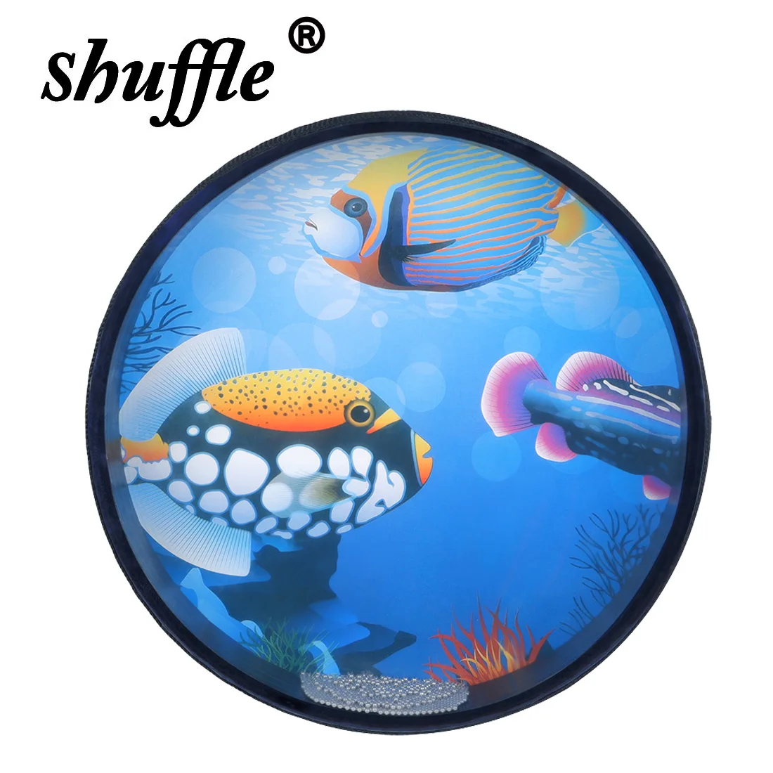 Orff 10 Zoll Tamburin Handtrommeln Holz Hand Tamburin blau Percussion Drum Musik instrument für Ktv Party Kinderspiel zeug Image