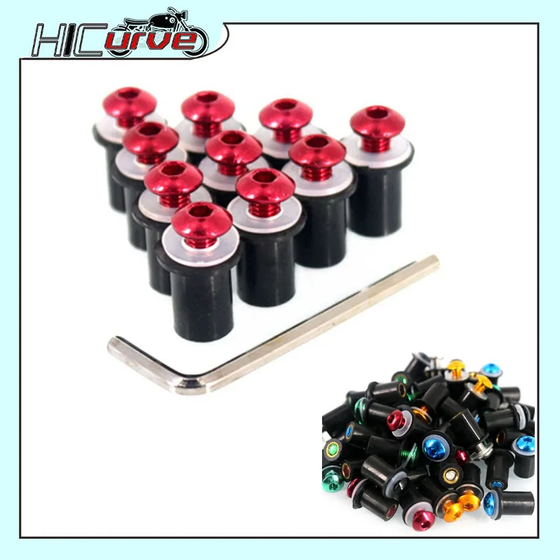 Für honda hornet 600 900 cb599 cb600 cbf600 hornet cb900 cbf900 motorrad windschutz scheibe schrauben schrauben mutter befestigungs satz m5 10St Image