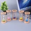 Holz Sanduhr 3 Minuten Sanduhr Sanduhr Zahnbürste Timer Kinder Geschenk Handwerk Sanduhr Sanduhr Timer