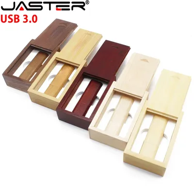 JASTER USB 3.0-Flash-Laufwerke, kreatives Daumen-Laufwerk aus Holz, 64 GB, 32 GB, 16 GB, 8 GB, 4 GB, Image