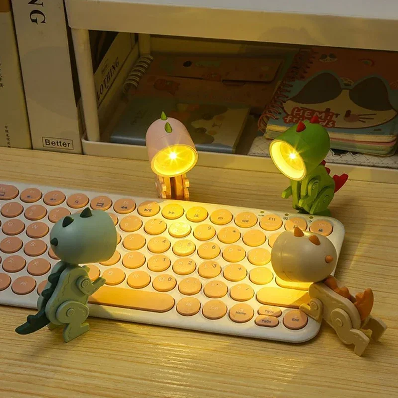 Mini Dinosaurier Nachtlicht Batterie Magnetische Klapp Nächte Lampe Schlafzimmer Nachttisch Ornamente kinder Spielzeug LED Nacht Lichter