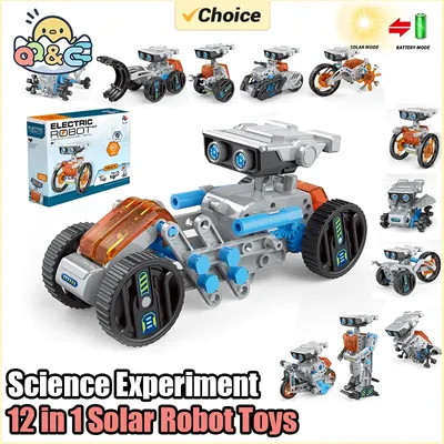 12 in 1 Science Experiment Solar Robot Toy DIY Building Powered Learning Tool Education Robots