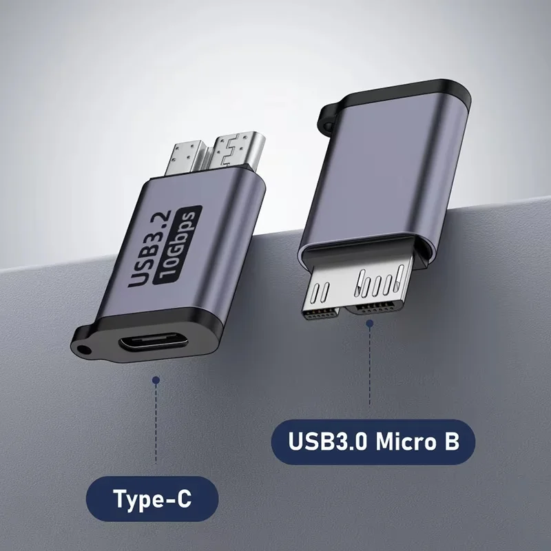 USB 3.0 Typ C auf Micro B Adapter 10 Gbit/s Datenübertragungskonverter für MacBook Samsung HDD SSD TypeC Buchse auf MicroB Stecker Adapter Image