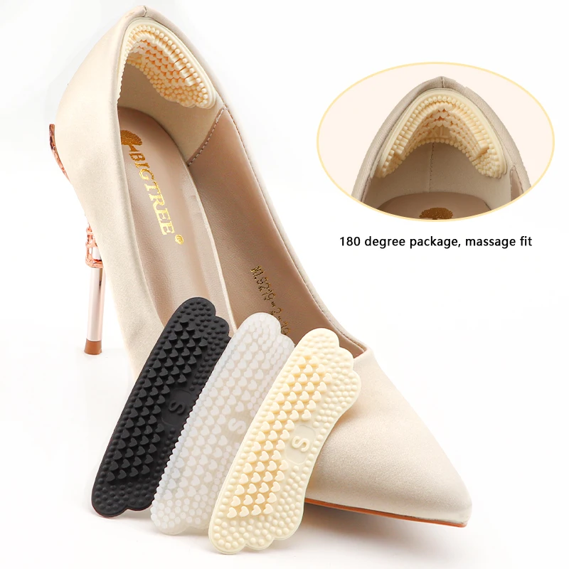 Silikon Gel Ferse Tassen Anti Schmerzen Schuh Ferse Aufkleber Einlegesohle für High Heels Ferse Schutz Pad Einsätze Schuh Größe Reduzierer für Frauen Image
