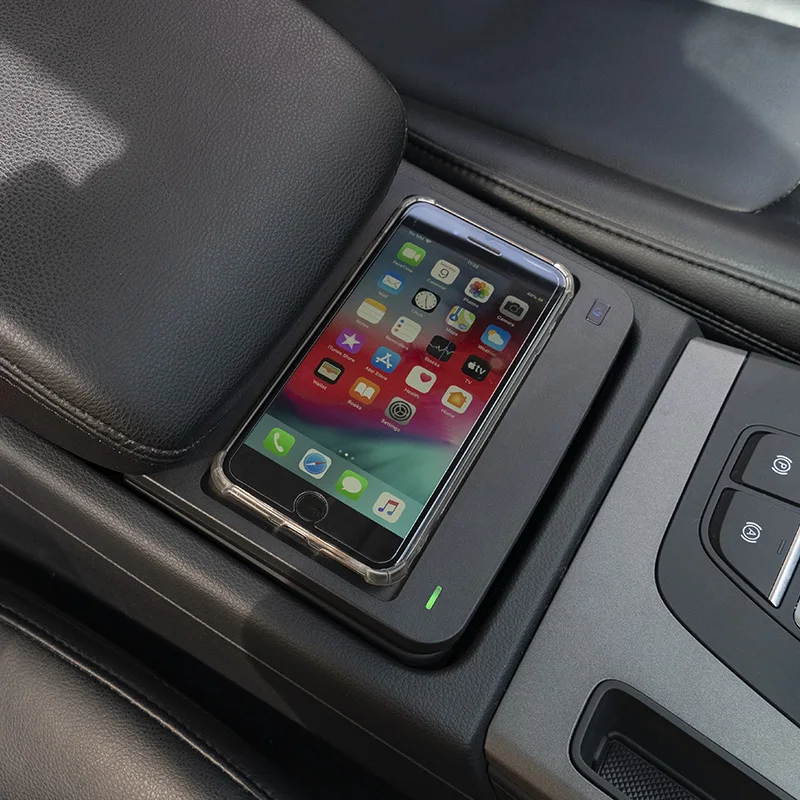 15W Auto drahtlose ladegerät telefon ladegerät lade pad platte telefon halter für Audi Q5 SQ5 2016 2017 2018 2019 2020 2021 2022 Image