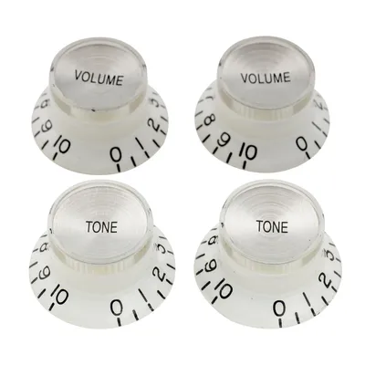 Musiclily Pro Inch Size Fine 24-Spline Top Hat Bell Knobs Tone Volume Control Knobs for USA LP SG