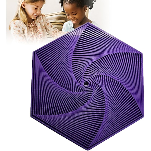 Fraktale Fidget Sechseck, 3D gedrucktes sechseckiges Spielzeug, 3D gedrucktes Fidget, Infinity Würfel Fidget Spielzeug, geometrisches Fidget Spielzeug, Sechseck Spiral Fidget Spielzeug, Stress und Angst Fidget Spielzeug Image