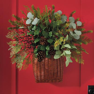 Christmas Basket Door Hanger - Grandin Road