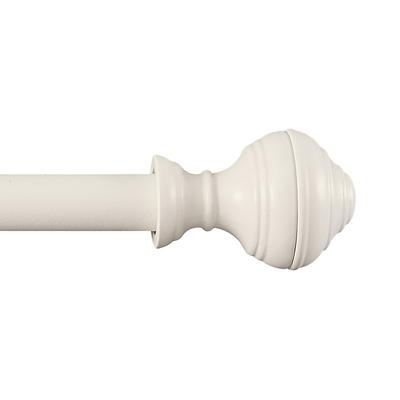 Set of 2 Stacked Ball Drapery Finials White - 1.25