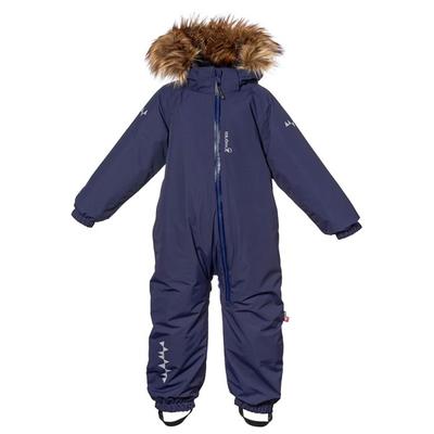 Isbjörn - Kid's Toddler Padded Jumpsuit with Fur - Overall Gr 74 blau