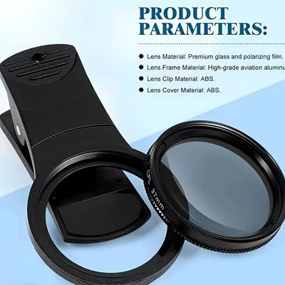 TEMU Mobile Phone Cpl Polarizer Polarizer Filter To Reduce Reflective Surface Reflection Jade Jade Gem Shooting Lens