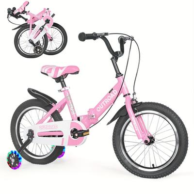 TEMU Kids Bike Child's Bike For Boys Girls Age 3-6 Years, 14 Inch Toddlers Bike Children's Bicycle With , Kid's Mountain Bike/kid's Foldable Bicycle