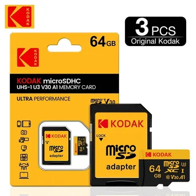 Kodak High Speed 64GB 128GB Mini TF Card Memory Card with Free SD Adapter C10 U3 V30 32GB Phone Micro SD Tarjeta Microsd 256GB