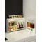 Cream Style Kitchen Seasoning Shelf, Multi-Layer Rack, Household Dust-Proof Storage Cabinet, Sliding