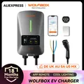 WOLFBOX Stazione di ricarica EV Tipo 2 7KW 32A Caricatore per auto per veicoli elettrici monofase Wallbox con schermo LCD Scheda RFID di controllo APP