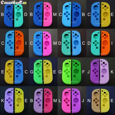 1 Paar Silikon kautschuk Haut hülle Abdeckung für Nintendo Switch Joy-Con links rechts Controller nx Image