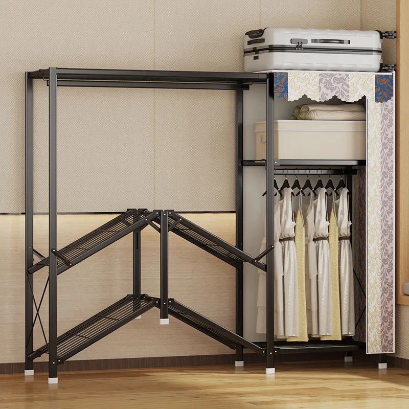 Einfache offene Schränke müssen nicht installieren, zusammenklappbarer Kleiderschrank für Kleidung, Aufbewahrungsschrank, Schlafzimmerschränke, Wohnmöbel-Schrank