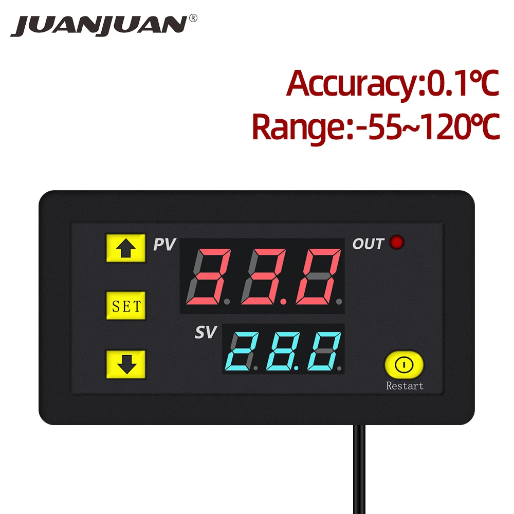 W3230 Thermostat Mikrocomputer Temperaturregler DC 12V AC 110V 220V 20A mit Heizung Kühlung Steuergerät Image