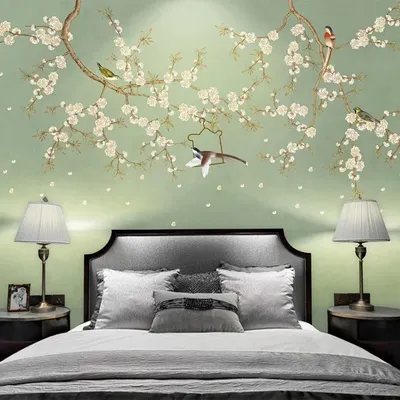 Nach Wandbild Tapete Chinesischen Stil Plum Blossom Malerei Blume Und Vogel Wandbild Wohnzimmer TV Sofa Schlafzimmer Studie Tapete 3 D Image