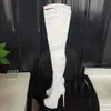 Dohbaner Frauen Oberschenkel hohe Stiefel Plattform dünne Absätze Seite Reiß verschluss über Knie Stiefel Party Schuhe Frau Größe 39 41 44 52 besetzt