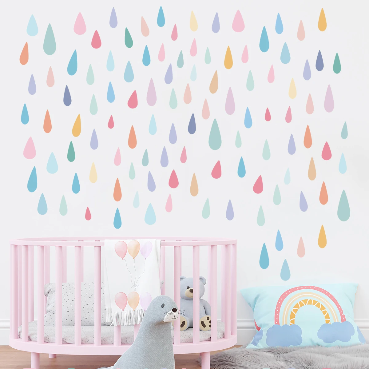 3 Stück bunte Wasser tropfen Regentropfen Wanda uf kleber Baby zimmer Dekoration Kinderzimmer für Schlafzimmer Wohnzimmer Kinderzimmer Wandt attoos