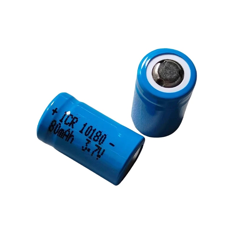 3,7 V Lithium-Ionen-Batterie Lithium-Batterie 80mAh wiederauf ladbare icr10180 Lithium-Batterie elektrische Zahnbürsten batterie Image