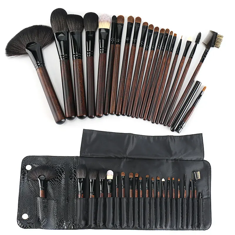 21 Stück weiches Ziegenhaar Holzgriff Make-up Pinsel Set profession elle Kit Make-up für Frauen koreanische Kosmetik Werkzeuge Schönheit Image
