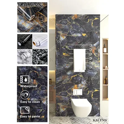 Blue Gem Marmor Kontakt papier selbst klebende Tapete schälen und kleben Arbeits platten für Küchen Image