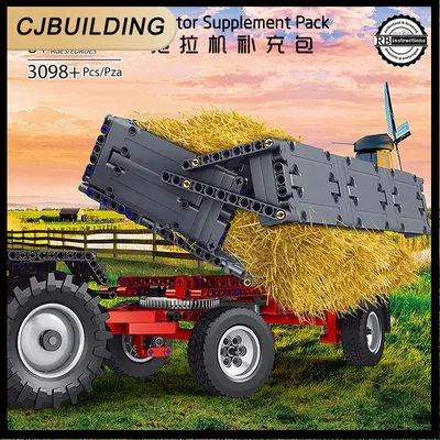 Schimmel King Moc LKW Traktor Fastrac 4000er Zusatz paket Set Bausteine Ziegel Lernspiel zeug Image