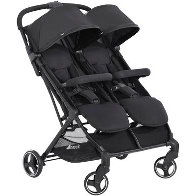 Zwillingsbuggy HAUCK "Swift X Duo, black", Baby, schwarz, Kinderwagen, extrem schmal
